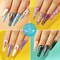 Rhinestones for Nails, 5 Boxes Nail Art Rhinestones 36 Boxes Nail Flakes, Nail Gems Stone Nail Design Kit, Nail Rhinestones for Nail Art Nail Accessories